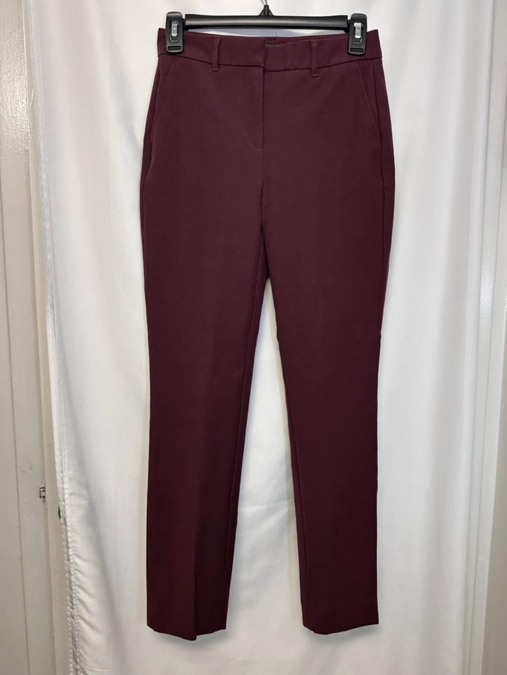White House Black Market Comfort Stretch Slim Ankle Pants Plum Purple Size 00